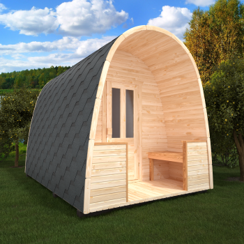 Fasssauna / Gartensauna / Banja / Viking 3,5 m mit Balkon